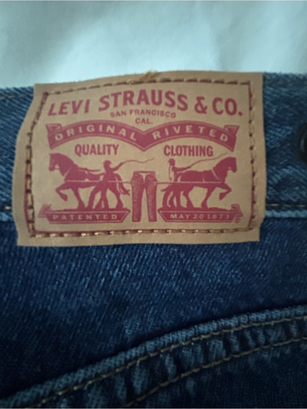 Levi's Cinch Barrel Straight Women’s Dark Blue Jeans 32X31 NWT - Picture 7 of 7